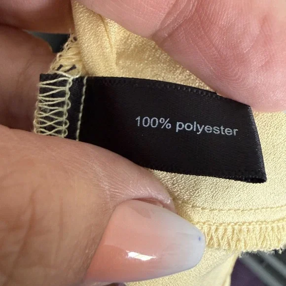 The Limited Yellow Cami Tank Top Lace Trim Adjustable Straps Large - Picture 4 of 4